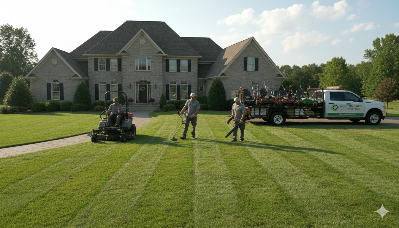 Professional lawn mowing service